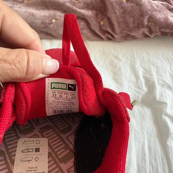 PUMA Trace Barbados Wedge Sneakers – Cherry/Pink/Red ❤️ size 6 - Picture 2 of 5